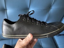 Tênis Converse CT Slim Ox preto cano baixo masculino tamanho 8 #117635 couro comprar usado  Enviando para Brazil