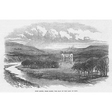 BANFF Duff House Seat of the Earl of Fife - Estampa antiga 1871 comprar usado  Enviando para Brazil