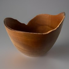 Tigela de nogueira de madeira virada borda viva estilo Osolnik rude meados do século XX assinada 5”, usado comprar usado  Enviando para Brazil