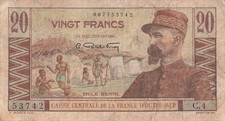 África Ecuatorial Francesa 20 Francos 1947 segunda mano  Embacar hacia Mexico