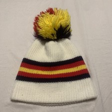 Chapéu gorro listrado vintage adulto multicolor meia puff bola anos 70 ou 80 comprar usado  Enviando para Brazil