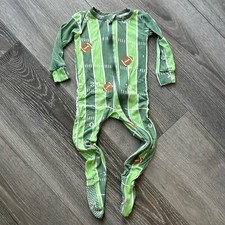 Calça Kickee Pijama Dormitório Verde Futebol Mistura de Bambu 12-18 Meses Muito Bom Estado Usado comprar usado  Enviando para Brazil