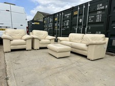 Cream italian leather for sale  WELLINGBOROUGH