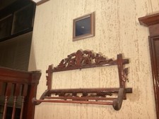 Porta-chapéus antigo vitoriano de madeira / perfeito para chapéus vintage comprar usado  Enviando para Brazil