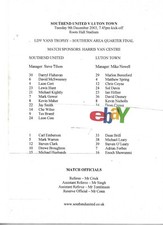 Southend united luton for sale  LONDON