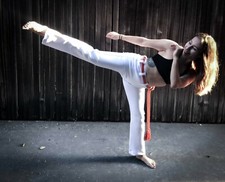 Calça de treino feminina capoeira abada cintura alta boot cut  comprar usado  Enviando para Brazil