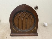 Vintage Americano Bosch Pin-Cone Rádio Alto-falante Catedral Estojo de Madeira comprar usado  Enviando para Brazil