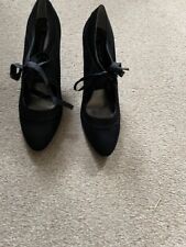 Black suede heel for sale  LONDON