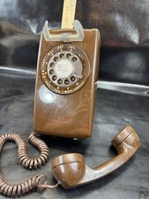 Usado, Telefone montado vintage analógico rotativo chocolate marrom pendurado na parede comprar usado  Enviando para Brazil