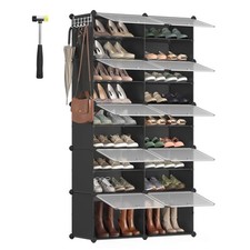 SONGMICS SAPATEIRA INTERTRAVADA ARMÁRIO DE ARMAZENAMENTO PLÁSTICO 10 SLOTS MODULAR - PRETO, usado comprar usado  Enviando para Brazil