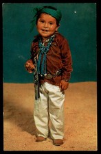 Cartão postal menino navajo em turquesa colar e cinto concho, Arizona comprar usado  Enviando para Brazil