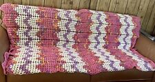 Zig Zag feito à mão crochê afegão 73” x 50” comprar usado  Enviando para Brazil
