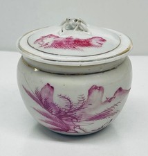ANTIGA PANELA CHINESA PEQUENA COBERTA DE PORCELANA LAVANDA PAISAGEM CALIGRAFIA comprar usado  Enviando para Brazil