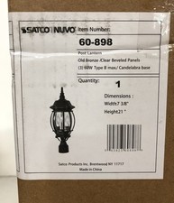 Satco 60-898 Central Park 3 luzes bronze antigo lâmpada externa poste cabeça comprar usado  Enviando para Brazil