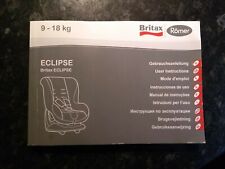 User instructions britax for sale  FARNBOROUGH