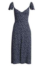 Usado, NOVO VESTIDO REFORMATION Azul Marinho Mademoiselle Ingrid Fenda Alta Crepe tamanho 12 #RF102 comprar usado  Enviando para Brazil