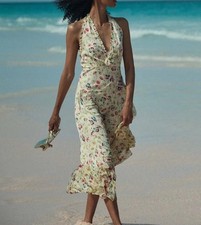 Vestido DOEN Mazarin mistura de seda Halter tamanho P original. US$ 498 NOVO comprar usado  Enviando para Brazil