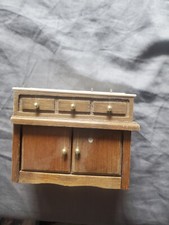 Fregadero de muebles de baño para casa de muñecas - tapa de porcelana de madera. puertas abiertas segunda mano  Embacar hacia Mexico