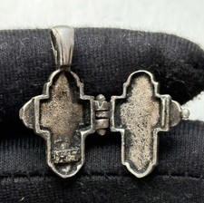 Pingente antigo cruz Jesus prata 925 caixa de crucifixo de joias femininas masculinas religião, usado comprar usado  Enviando para Brazil