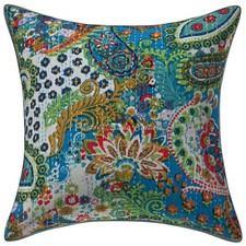 Usado, Capa de almofada Kantha indiana decorativa étnica decoração boêmia decoração para casa comprar usado  Enviando para Brazil