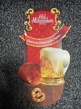 Placa de exibição vintage antiga Milwaukee cerveja papelão bancada 1976 Schlitz comprar usado  Enviando para Brazil