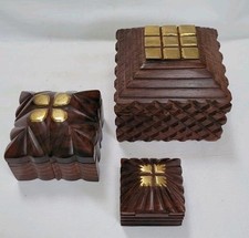 Vintage set carved for sale  Reston