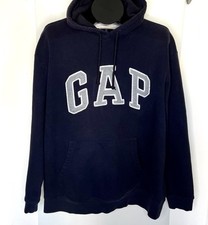 Usado, Moletom com capuz GAP masculino XL azul marinho logotipo gráfico pulôver soletrado casual comprar usado  Enviando para Brazil