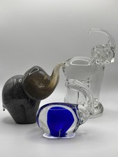 Vintage glass elephants for sale  ROMFORD