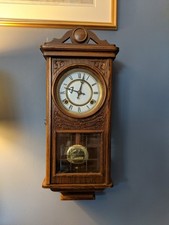 Oak wall clock for sale  WALTON-ON-THAMES