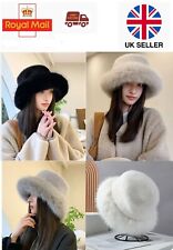 Novo elegante chapéu balde de pele sintética super fofo chapéus de inverno femininos comprar usado  Enviando para Brazil