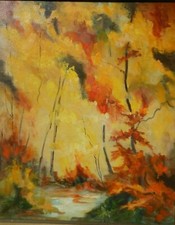 Abstract expressionist fall for sale  Brooksville
