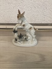 Porzellanfigur ziege hund gebraucht kaufen  Deutschland