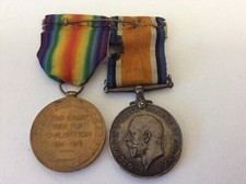Ww1 medal pair for sale  LONDON