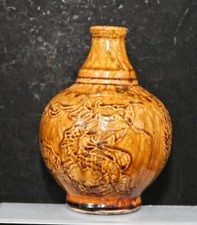Vaso raro deslumbrante antigo chinês esmalte marrom Martaban garrafa de cerâmica c1700s, usado comprar usado  Enviando para Brazil