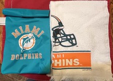 Toalha de mão vintage Miami Dolphins lancheira e logotipo comprar usado Toalha de mão vintage Miami Dolphins lancheira e logotipo comprar usado  Enviando para Brazil
