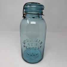 Antigo McDonald Selo Perfeito Azul 2 Qt Frasco de Conserva com Tampa de Vidro Fiança de Fio #4, usado comprar usado  Enviando para Brazil