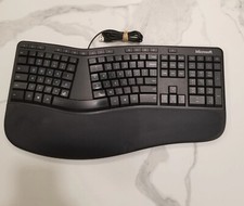 Teclado Microsoft Ergonómico Tamaño Completo USB con Cable Negro Modelo 1878 segunda mano  Embacar hacia Mexico