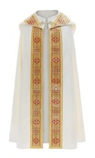 Piviale Semi-Gotico Crema/dorato con stola Pluviale Cappa Mantus KY114K25p, usado comprar usado  Enviando para Brazil