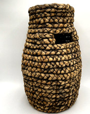 Vaso de chão Seagrass Rattan natural 20" grande decoração boho grama cesta de exibição muito bom estado usado comprar usado  Enviando para Brazil