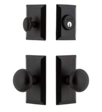 Usado, 657275 Vale Placa de Ferro Keep Knob Pacote Combo, Backset: 2.75", Ferro Preto comprar usado  Enviando para Brazil