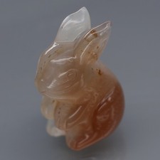 Usado, GIGANTE 50,30 ct! Ágata branca natural lavanda México (escultura em coelho) comprar usado  Enviando para Brazil