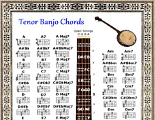 GRÁFICO DE ACORDES TENOR BANJO - 60 ACORDES - 8,5"x11" comprar usado  Enviando para Brazil