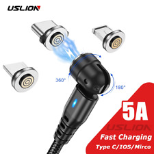 Kabel szybkiego ładowania 5A 3 w 1 magnes do telefonu komórkowego Micro USB C Typ-C iPhone Samsung na sprzedaż  Wysyłka do Poland