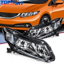 Par LH RH Para Honda Civic Conjunto de Farol 1.5L 1.8L 2.4L 12-15 Carcaça Preta comprar usado  Enviando para Brazil