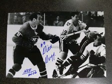 Foto autêntica autografada à mão de DICK DUFF 4X6 - JOGADOR DE HÓQUEI HOF NHL comprar usado  Enviando para Brazil