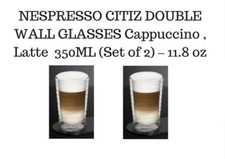 NOVO EM FOLHA COPOS LATTE NESPRESSO CITIZEN PAREDE DUPLA 350ML (Conjunto de 2) – 11,8 oz  comprar usado  Enviando para Brazil