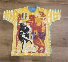 Camiseta Vintage 1991 Guns N Roses Illusion Tour Tie Dye Concert Rara GNR Tamanho XL, usado comprar usado  Enviando para Brazil