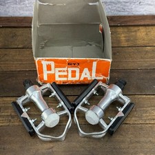 Pedais de estrada vintage HTI 9/16 em prata NOS A19 década de 1980 bicicleta na caixa comprar usado  Enviando para Brazil