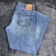 Jeans masculino American Eagle 34x30 azul original boot cut lavagem média jeans desbotado comprar usado  Enviando para Brazil