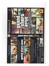 Grand Theft Auto San Andreas PS2 SOMENTE ARTE Autêntica Original comprar usado  Enviando para Brazil